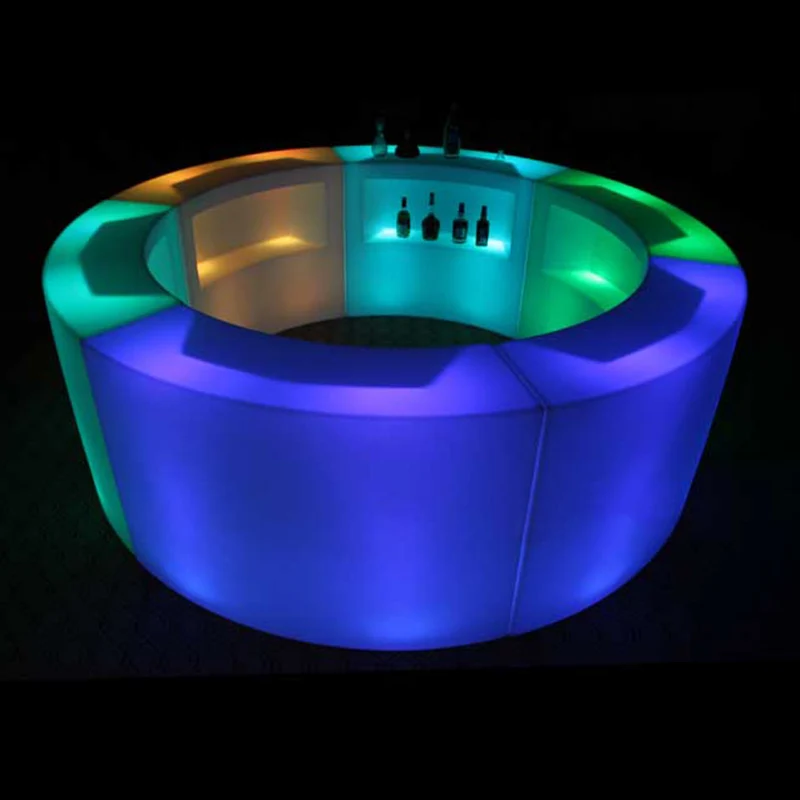 Direct selling led round luminous bar table nightclub bartending table outdoor waterproof hotel creative luminous lamp furniture