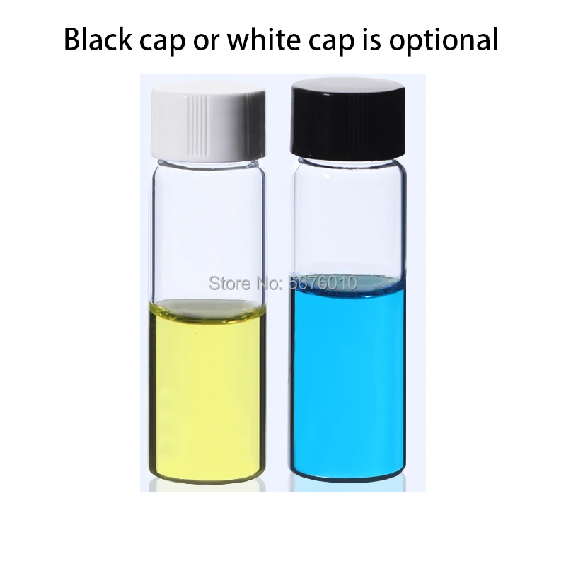 2mL-60mL Laboratory Reagent Bottle Transparent Glass Sample Vial Small Clear Medicine Vials for Chemical Experiment