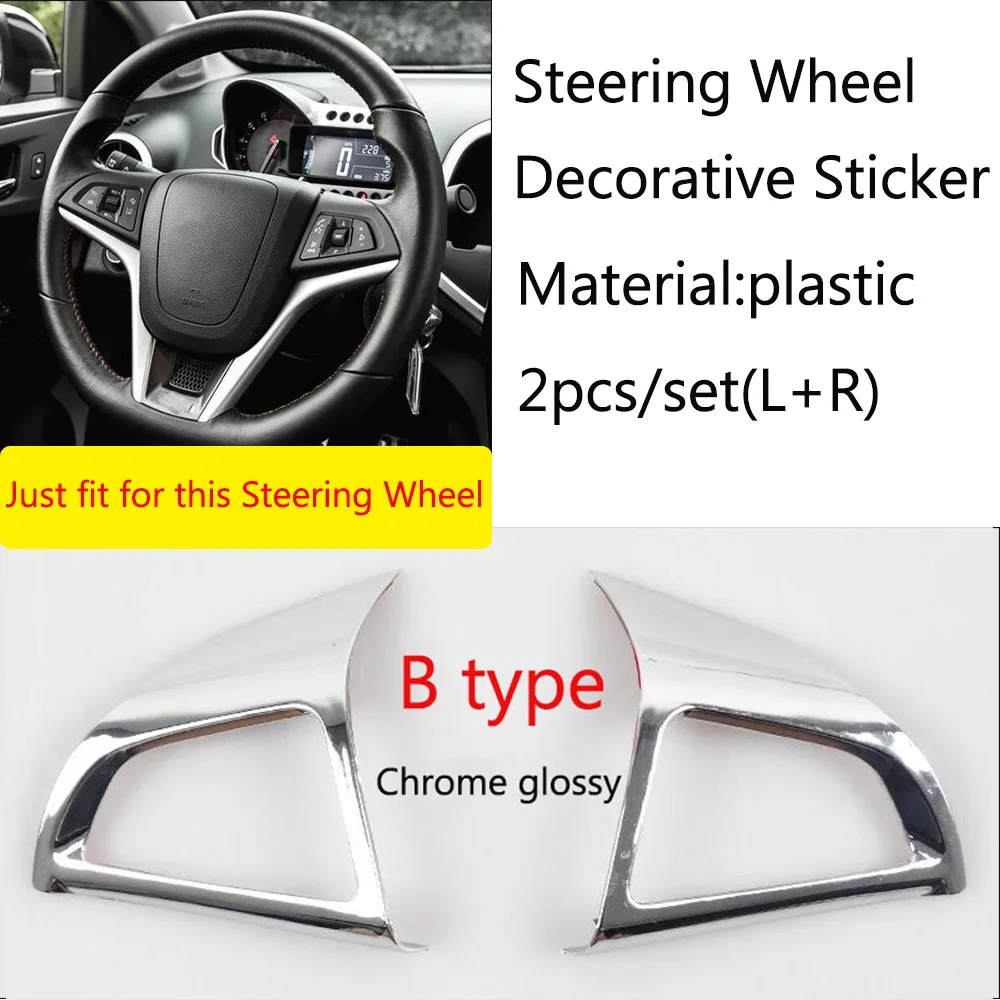 Car Accessories Interior Steering Wheel Trim Decorator Sticker For Chevrolet Orlando Cruze Trax Aveo Sonic Onix Cobalt