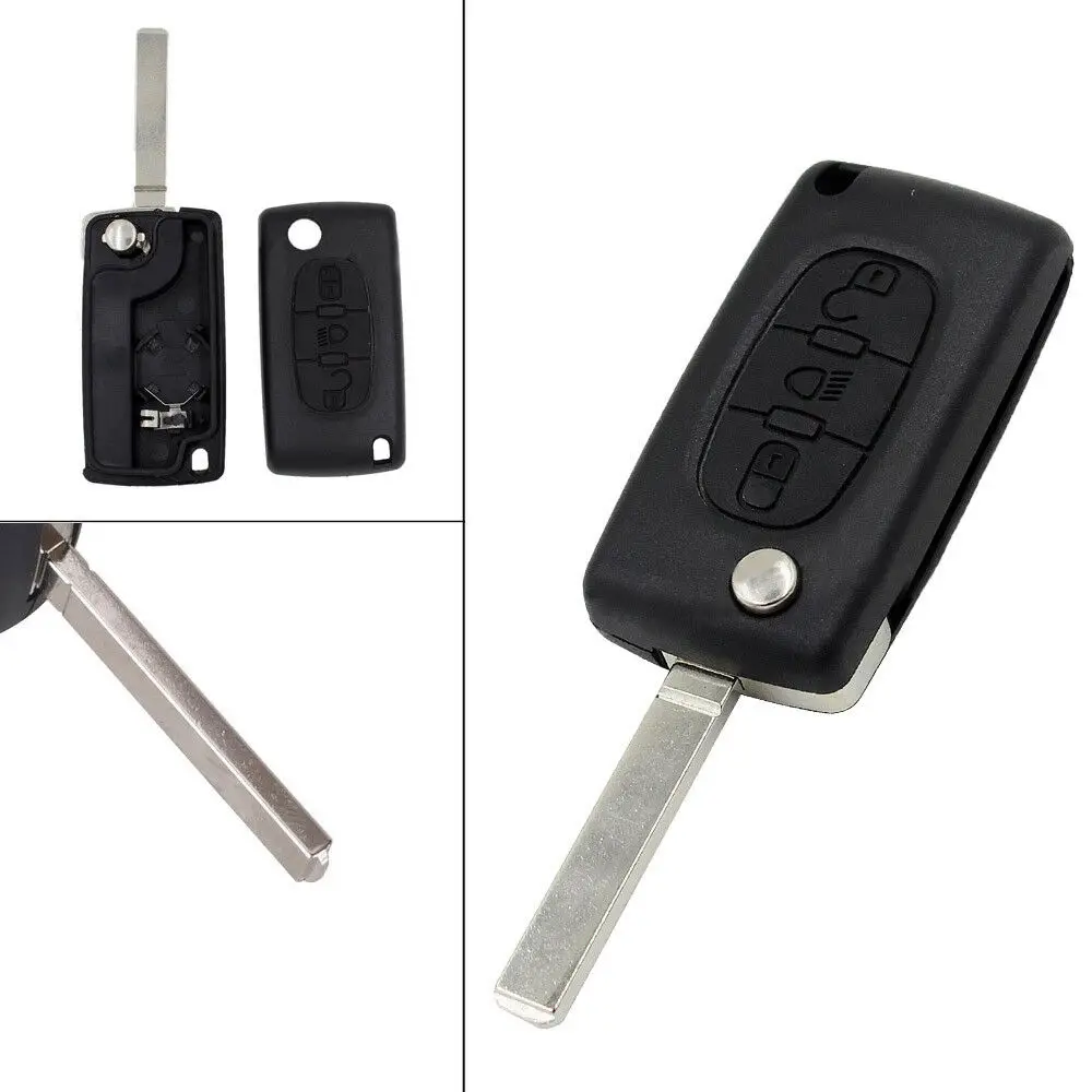 3 pulsanti Flip Remote Key Case Cover Shell Fob Key Kit di copertura chiave di ricambio per Citroen C2 C3 C4 C5 C6 C8 Grand Picasso
