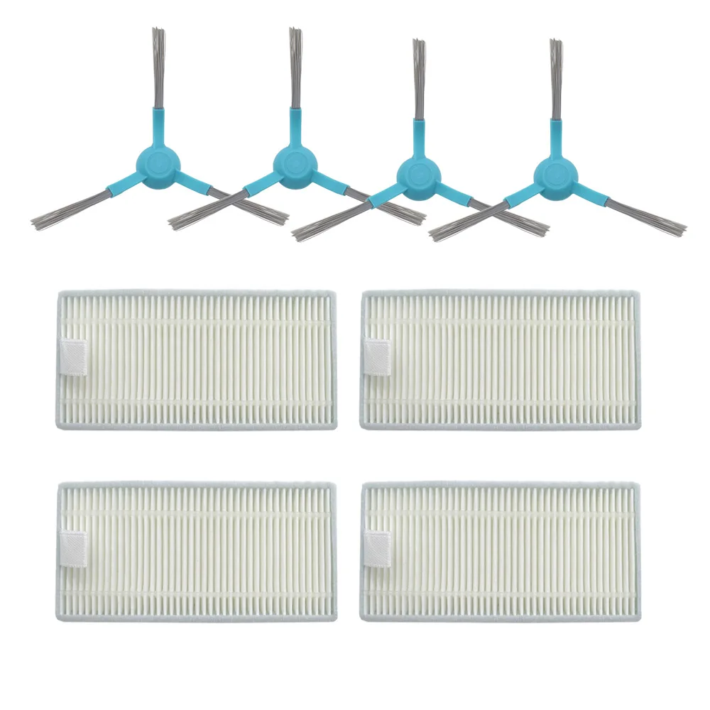 Escova lateral hepa, acessórios de tecido para aspirador de pó robô conga 4090 series