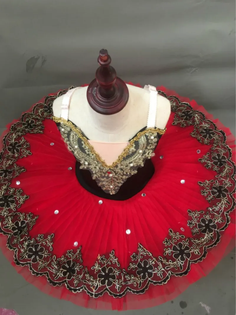 Rosso Balletto Tutu del Vestito Dal Bambino Adulti Lago Dei Cigni Balletto di Danza Costumi Abbigliamento Professionale Delle Ragazze Tutu Vestito Da Ballo Vestito Delle Donne