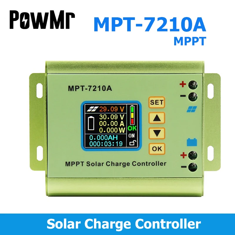 Imagem -02 - Mppt-controlador de Carga Solar Impulsionador de Bateria de Lítio 010a Lcd para Bateria de 24 36 48v 60v 72v