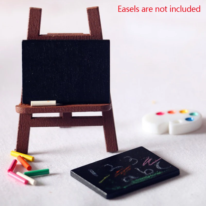 1 Set Small Blackboard Doll house Mini Blackboard Chalk Micro Landscape Decoration Toy Model DIY Children's Room Accessories