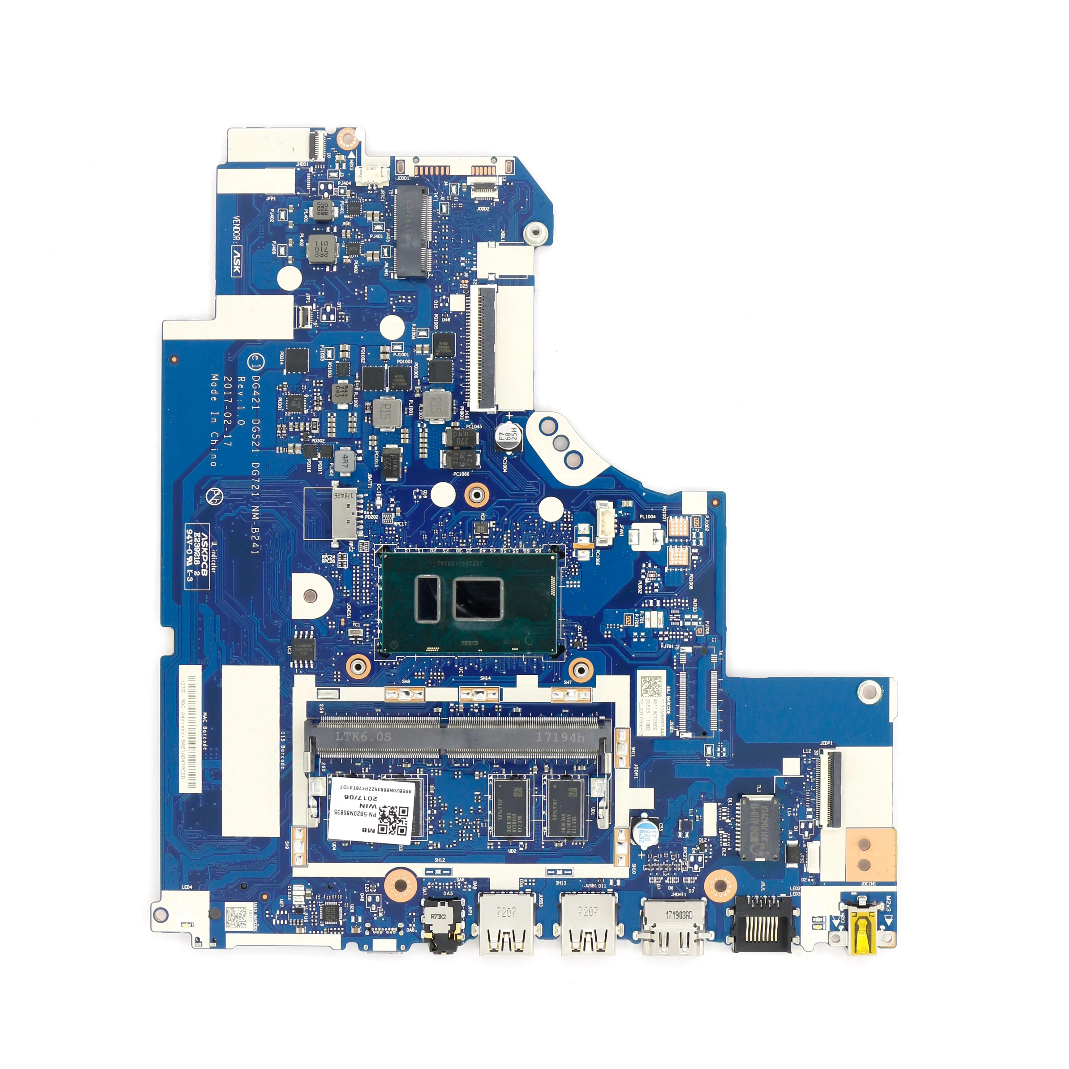 

5B20N86835 - UMA Motherboard NM-B241 w/ i5-7200U for Lenovo Ideapad 320-15isk