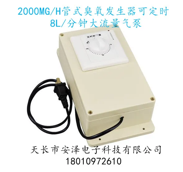 2000 Mg Mg/h Integrated Ozone Generator 8L Large Flow Oxygen Aquarium Water Treatment Fruit and Vegetable Food