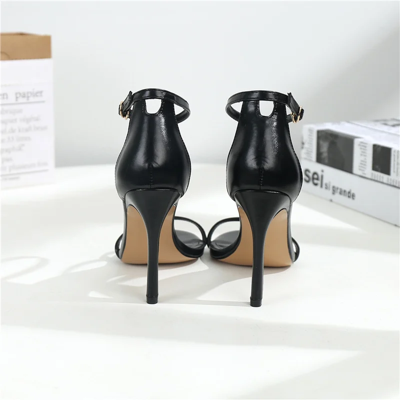 2023 Women 10 8 6cm High Heels Sandals Lady Fetish Stripper Plus Size 33-43 Strappy Shoes Stripper Stiletto Low Heels Nude Pumps