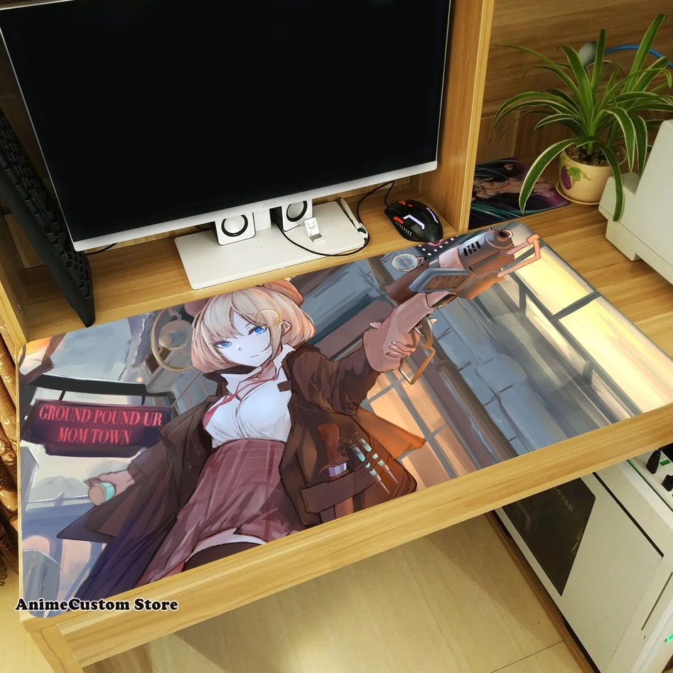 Hot Anime Hololive VTuber Watson Amelia Large Thicken Mouse Pad Laptop Mice Mat Tabletop Keyboard Mat Anti-Slip Playmat Gift