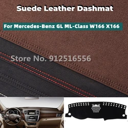 Car Accessories Suede Leather Dashmat  Dashboard Covers For Mercedes-Benz GL ML-Class W166 X166 250 300 350 400 450 500 AMG