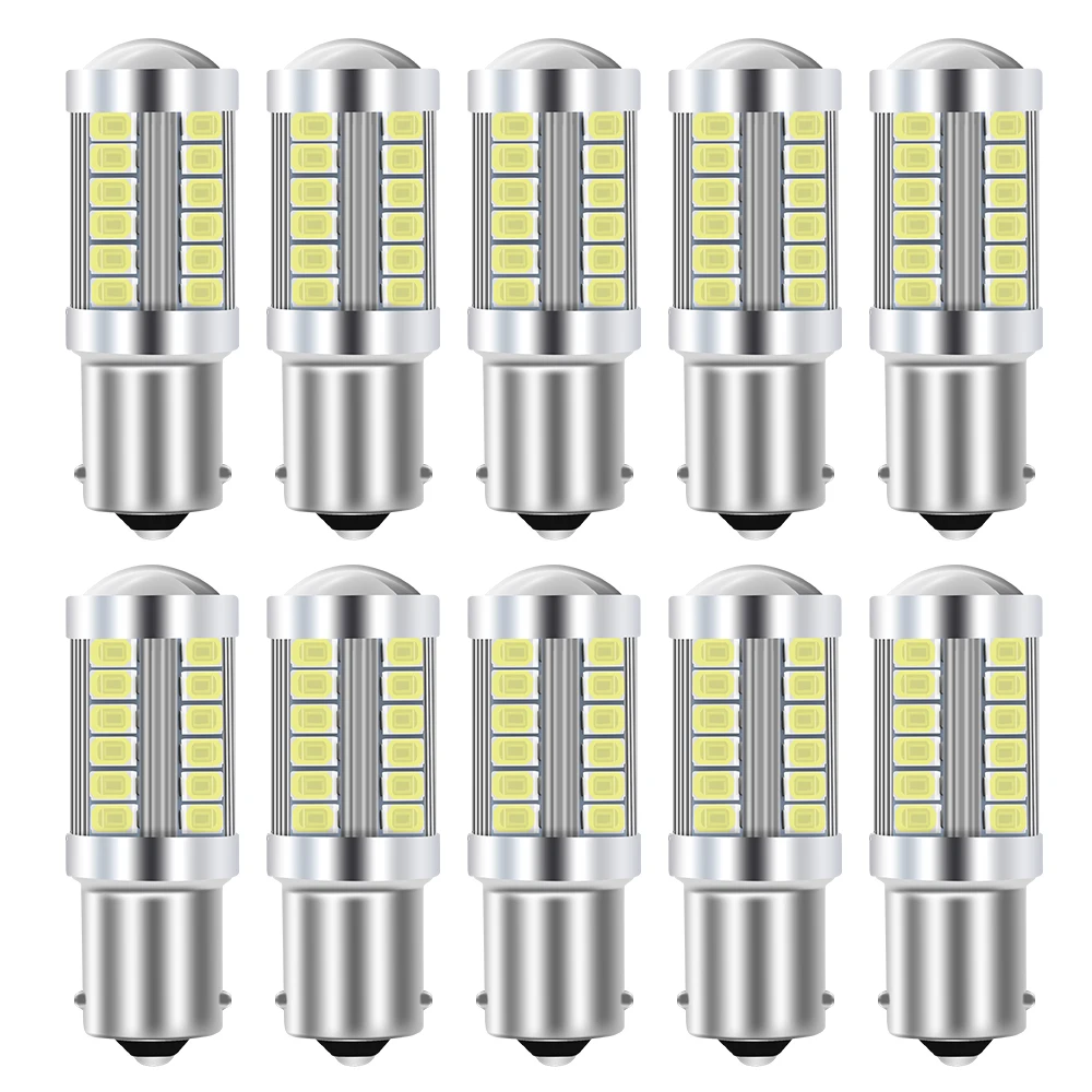 

10X BAU15S PY21W 1156 BA15S P21W LED BAY15D LED Bulb 1157 P21/5W 7443 3157 Reverse Lights Brake Lamp Car LED Turn Signal Light