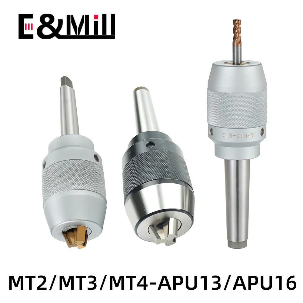 MT2 MT3 MT4 MT5 APU13 APU16 Tool Holder MT APU Knife Shank High Quality CNC Integrated Self-tightening Lathe Spindle Tool Holder