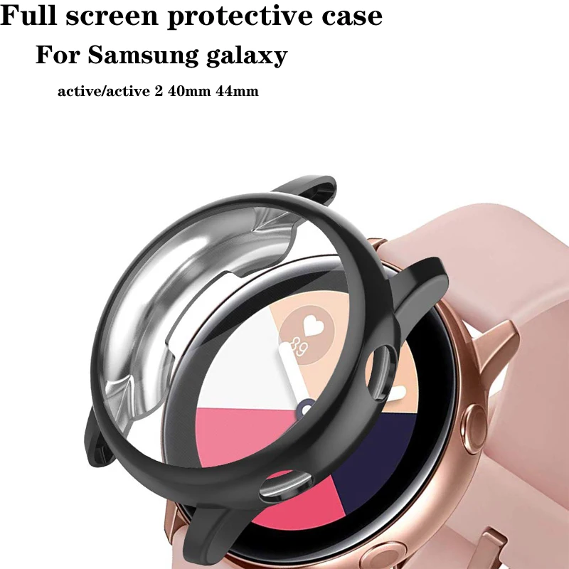 Protective Case for samsung galaxy watch active 2 silicone Full Screen Protection cover Galaxy Active 44mm 40mm R830 R820