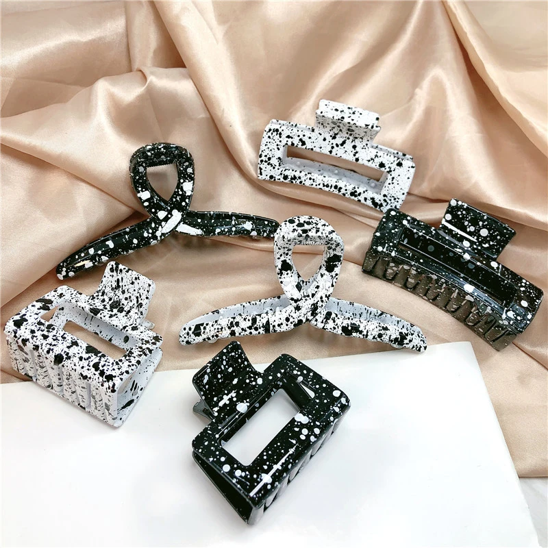 Jepit Rambut Plastik Murah Hitam Kepiting Besar 2021 Hiasan Rambut Jepit Rambut Aksesoris Rambut untuk Wanita