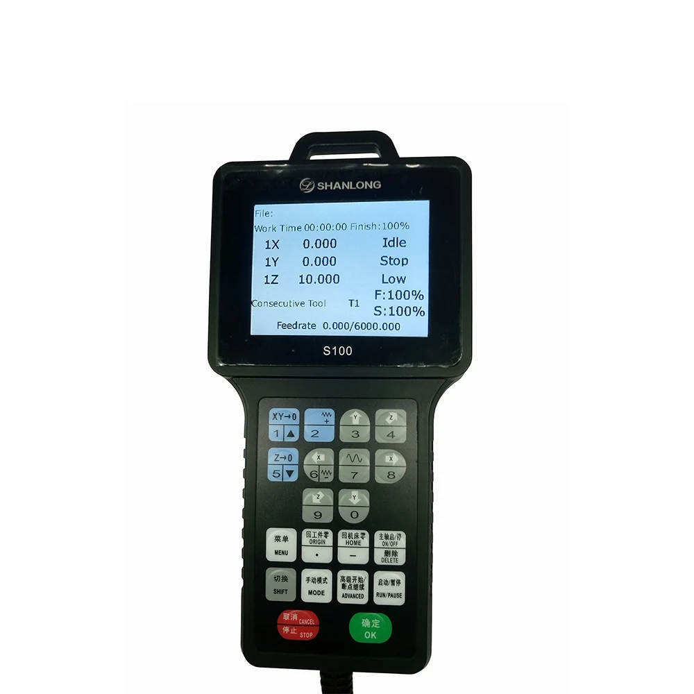 Sistema di controllo del movimento del Controller della maniglia CNC a 3 assi S100 supporto codice G 500KHZ per fresatrice per incisione