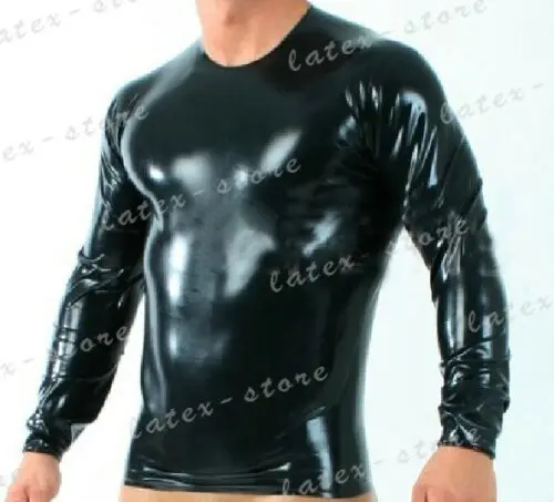 

Latex Rubber Gummi Man long sleeves T-shirt Tops shirt customized 0.4mm