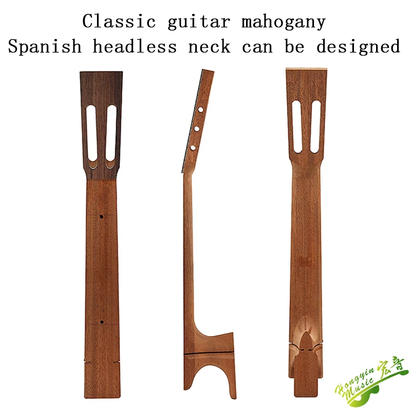 El mástil de guitarra clásica africana de caoba y ébano DIY se puede diseñado con material de mango de mástil español