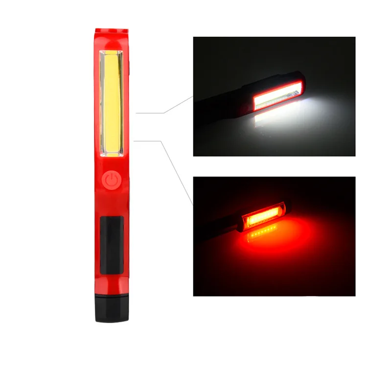 Plastic working lamp with magnet outdoor automobile maintenance lamp 3wcob maintenance lamp with red light