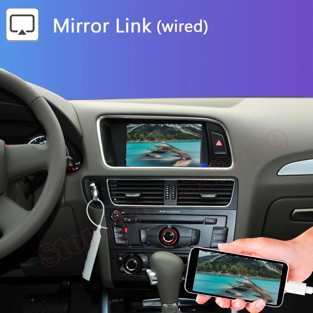 

Auto Retrofit Kit For Audi A4/S4/A5/S5 Q5 Without MMI OEM Screen Upgrade Decoder Box MuItimedia Interface Module CarPlay Android