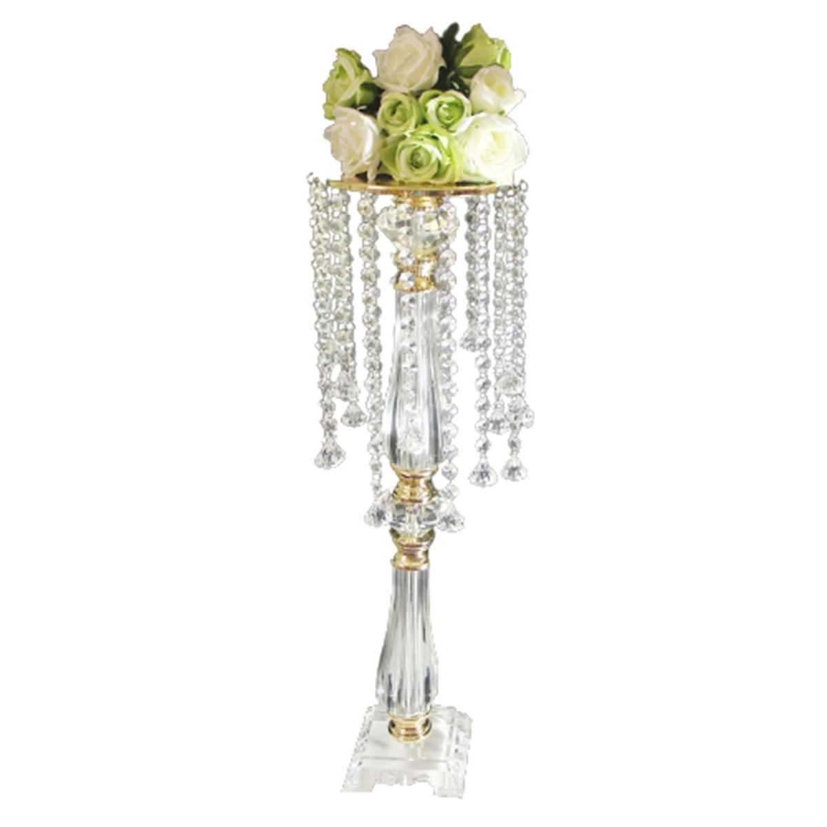 

10pcs)Wedding Flower Ball Holder Acrylic Crystal Table Centerpiece Vase Stand Crystal Candlestick Wedding Decoration AB1209