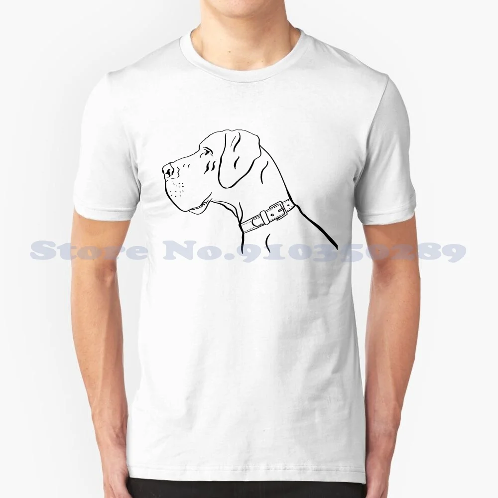 Black 100% Cotton T-Shirt Great Danes Danish Dog Dog Lover Funny Dog Owner Great Dane Idea Black Great Dane