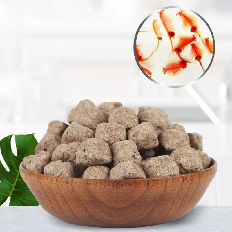 Aquarium Freeze Dried Shrimp Eggs Blocks Tropical Marine Fish Food Nutrition DropShipping