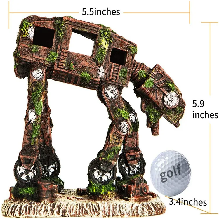 Aquascape Autobot Robot Dog Transformers Aquarium fish tank decoration accessories