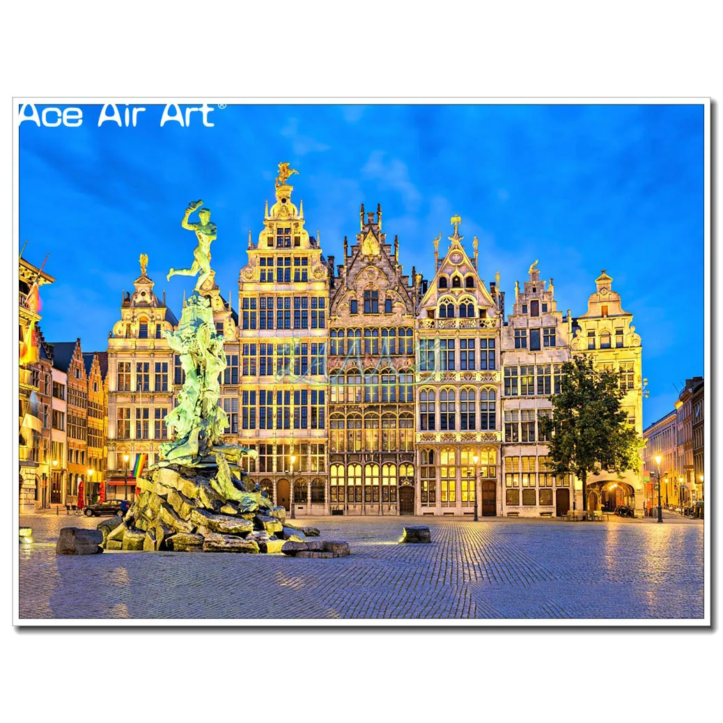 Belgium Landscape Diamond Painting New Scenery of Brussels Atomium/Ghent/Diant/Bruge/Antwerp Paint with Diamond for Decoration