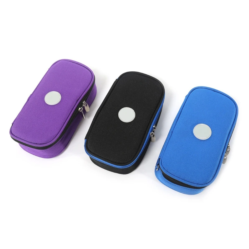 المحمولة الأنسولين حقيبة تبريد القلم الحقيبة الحقيبة منظم السكري السفر الطبية A0NC