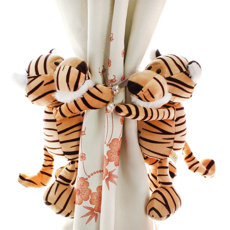 2pcs Jungle Forest Animals Curtain Tieback Holder Hooks Tie Backs Children Room Decoration Accessories Holdback Curtain Straps