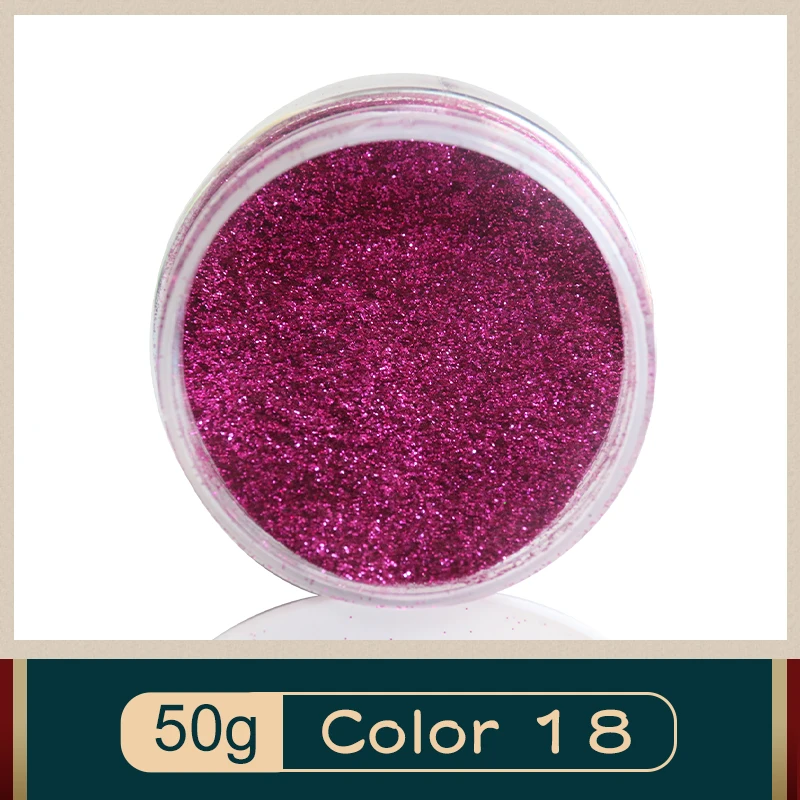 No.18 Glitter Powder Fine Pearl Mineral Dust for Paints Decoration Art Crafts Nails Pigment Automotive 50g