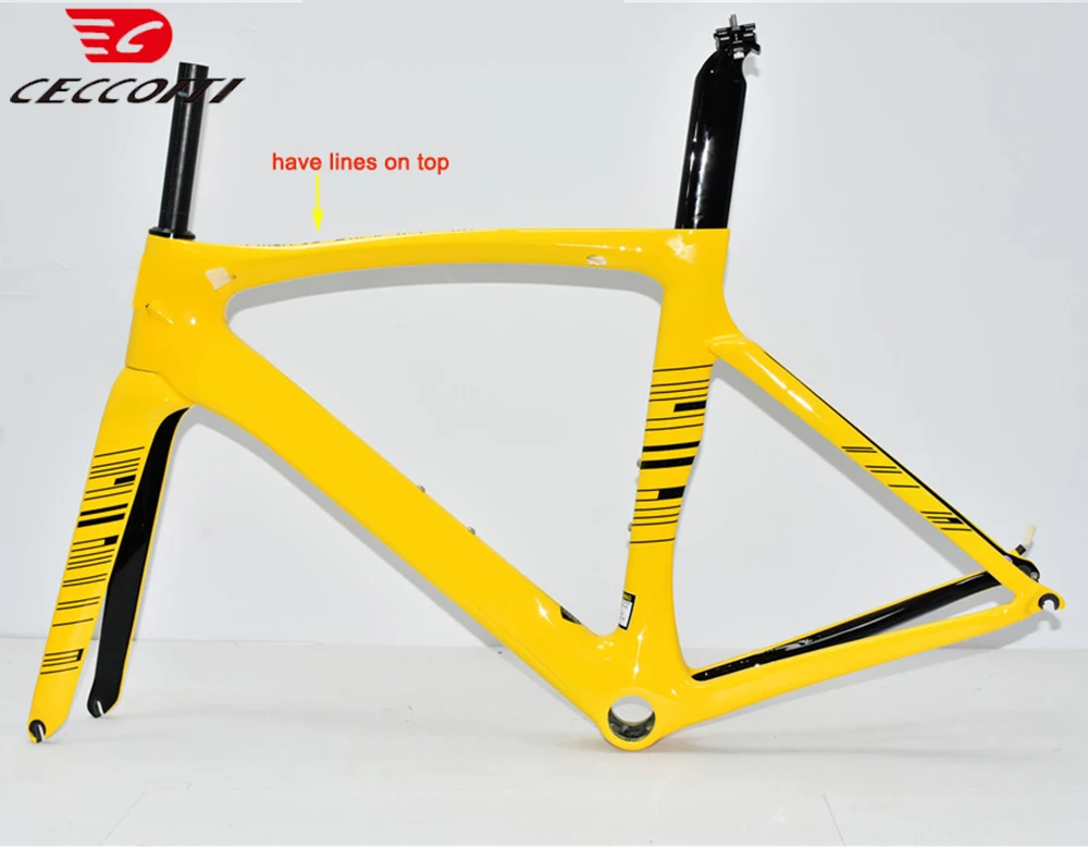 Full Carbon Road Bike Frame, Bicycle Frameset, DIY Color, 700C X 25C Wheels Framework, BB68