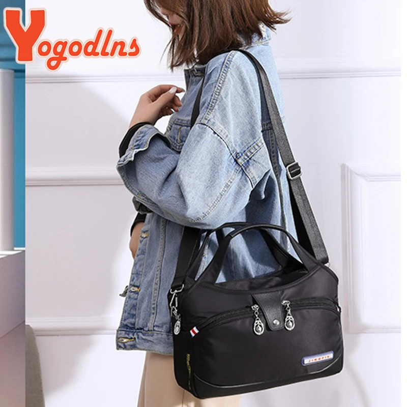 Nylon Shoulder Women\'s Bag Waterproof Handbag Large Capacity Crossbody Bag Fashion lady Handle Bag Multifunction Purse