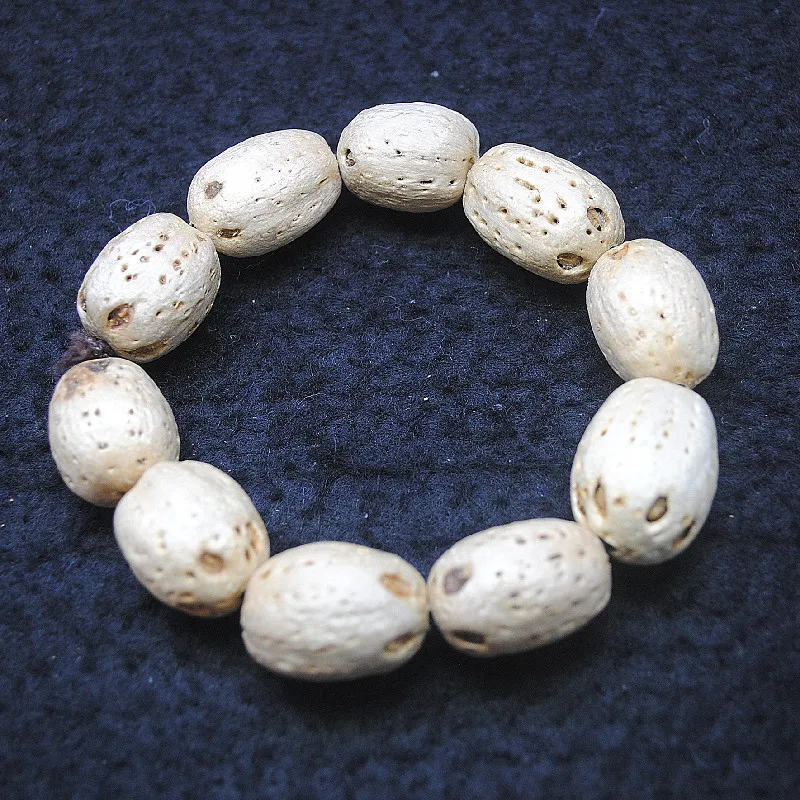 1PC Men's Bracelets Bodhi Seed Plant Fruit 20X14MM DIY Jewelry Accessories Good Sellings With Elastic Cord White Colors