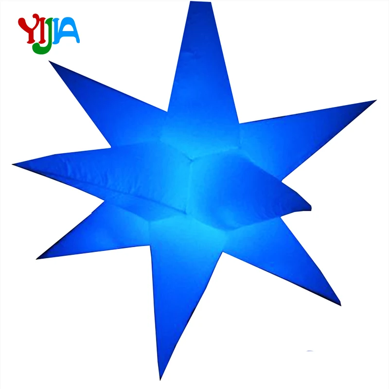 1.5m/2m Giant Star Balloon/ Inflatable Hanging Decoration Inflatable Star With Led Color Lighting