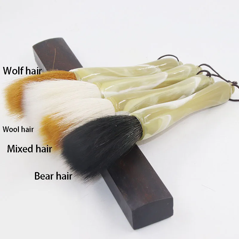 1pc Jade unicorn wolf hair and bear sheep hair brush  Chinese calligraphy brush painting  Calligraphy suit