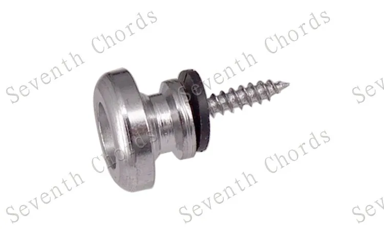 2 Stück/Set Verchromte Silberne Gitarrengurtschlösser für Akustik- und E-Gitarren, Gitarrenzubehör, Musikinstrumententeile – Detail 6