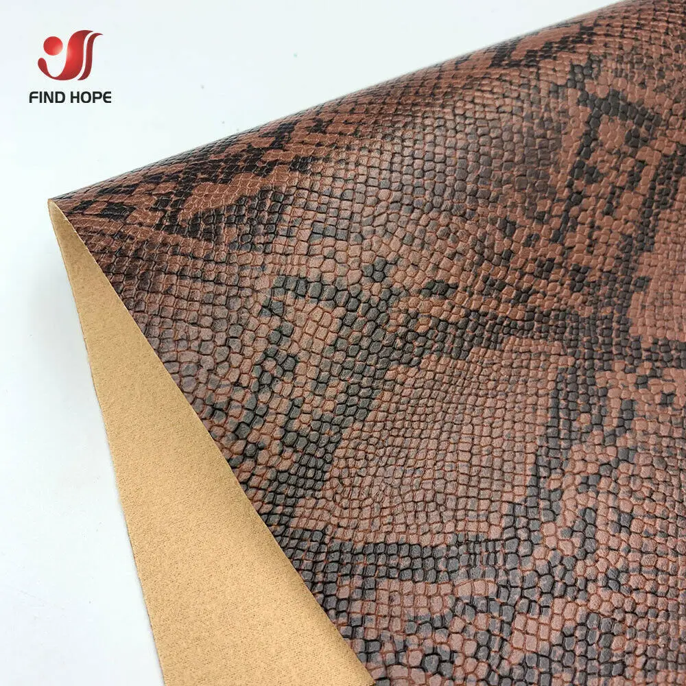 A4 Sheets 20*30cm Snakeskin Pattern Faux PU Leather Fabric Vinyl For Sewing Bag Sofa Earring Sewing DIY Craft Bow