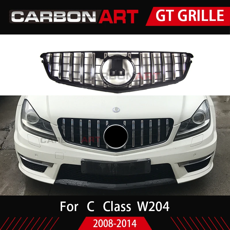 2008 - 2014 W204 GT Grille for mercede W204 C Class C180 C200 C250 C300  front bumper racing grille W204 Panamerican Grille