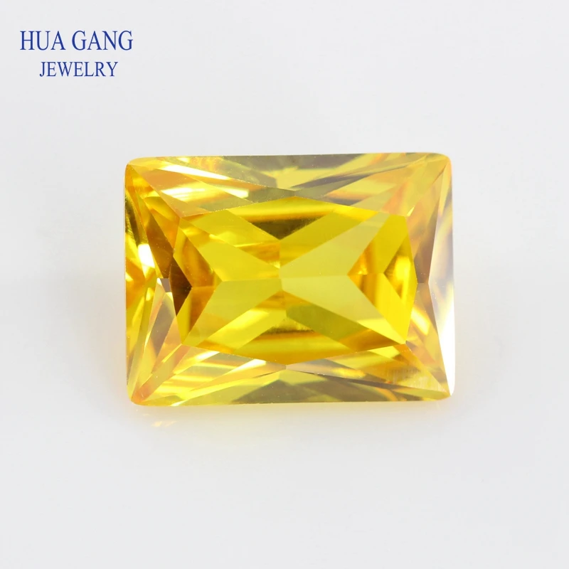 5A Rechthoek Cut Zirconia wit roze Gouden granaat amethist citroen Olijf Lavendel olijf Voor Sieraden Maat 2x3 ~ 4x8mm