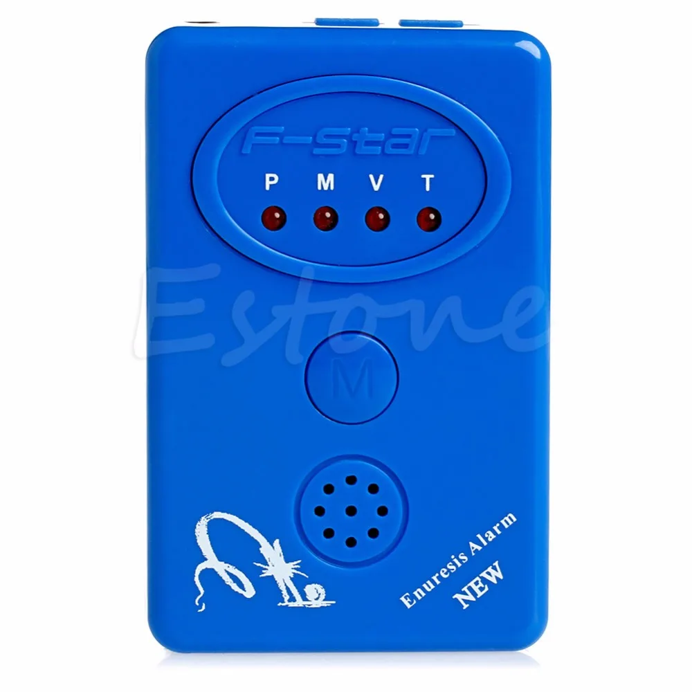 Adult Baby Bedwetting Enuresis Urine Bed Wetting Alarm +Sensor With Clamp Blue