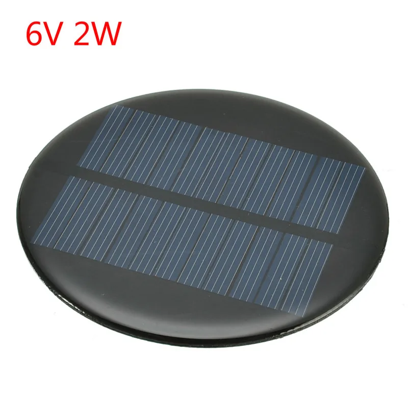 10/20/50pcs 6V 2W 70mA Solar Power 80MM DIY Mini Polycrystalline Silicon Solar Cell Module Circle Round Solar Panel Epoxy Board