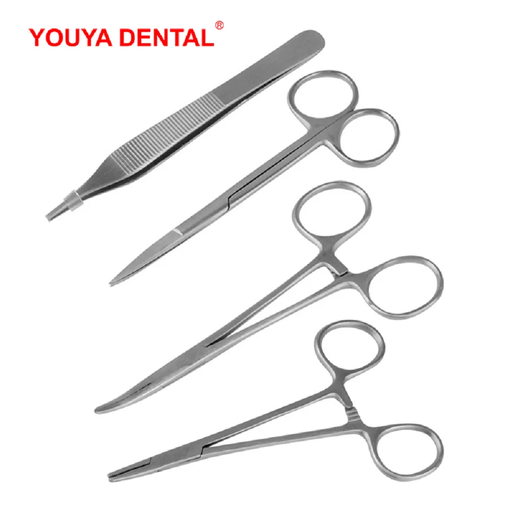 Dentistry Tool Surgical Suture Training Kit Practice Medical Tweezers Pliers Needle Holder Dentist Dental Tools Instrument   New