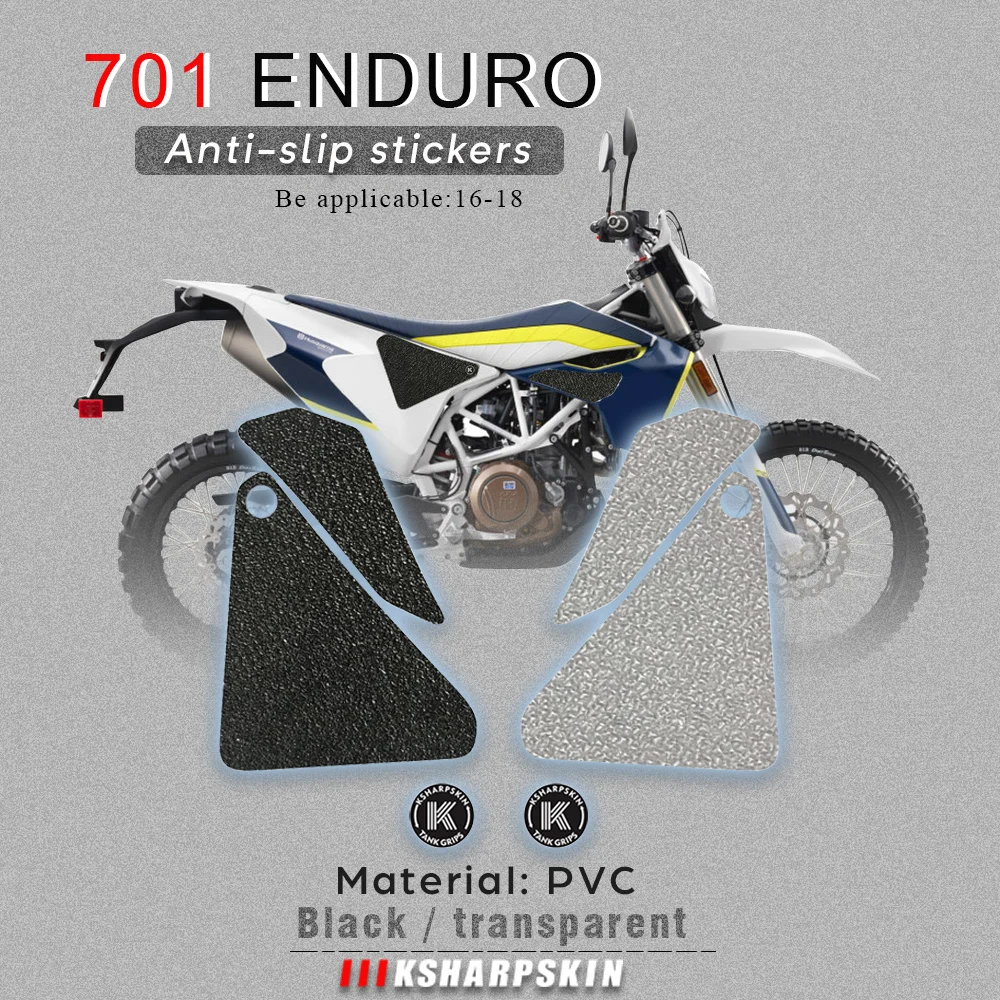 

Motorcycle tank grip fuel tank traction pad side knee grip friction protector sticker for HUSQVARNA 16-18 701 ENDURO