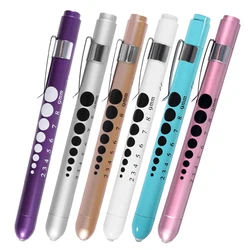 Draagbare Led Zaklamp Herbruikbare Medische Ehbo Pen Light Torch Lamp Met Pupil Gauge Meting Arts Verpleegkundige Diagnose Pen