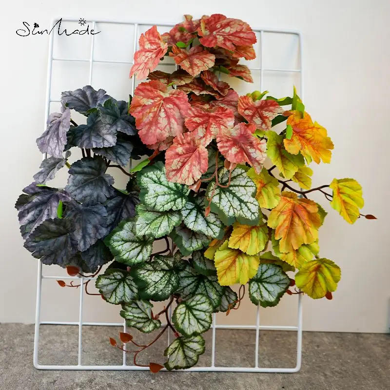 SunMade Real Looking Coloful Heuchera Artificial Plants Home Decor Atificial Flowers Garden Decoration Flower Arrangement DIY