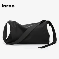 Inrnn-bolsa de viaje de fin de semana para hombre, bolsa de deporte al aire libre para Adolescente, impermeable, plegable, a la moda, bolsa de equipaje de hombro