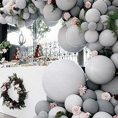 5/10/12/18/36inch Gray Balloons Mini Large Macaron Gray Globos Grey Latex Balloon for Wedding Birthday Party Decoration Supplies