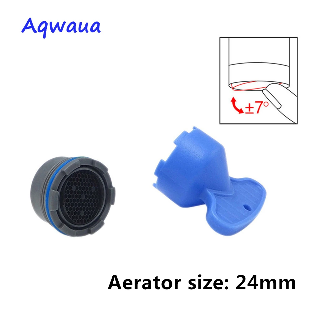 Aqwaua Faucet Aerator 24MM Spout Bubbler Filter Crane Hide-in Core Part With Spanner DIY Install Tool for Bathroom Kitchen