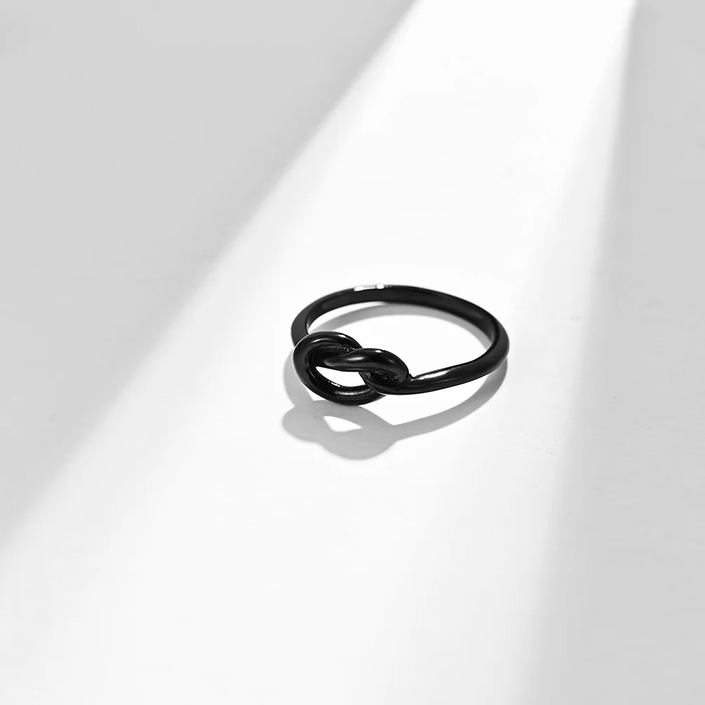 JHSL Brand 2mm Luxury Stainless Steel Women Rings Black Rose Gold Silver Color US size 4 5 6 7 8 9 10 11