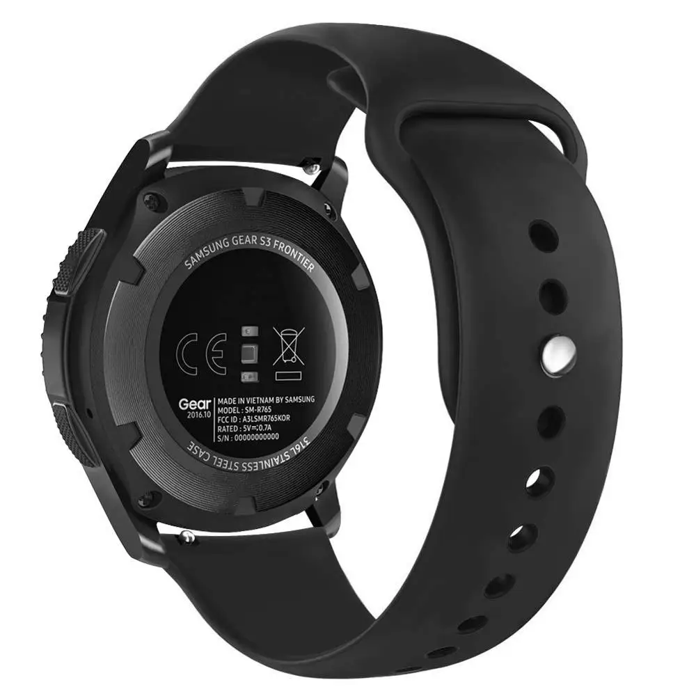 20mm/22mm strap For Samsung Galaxy watch 4/Classic Active 2/3/46mm/42mm/Gear S3 Frontier Silicone bracelet Huawei GT 2/pro band